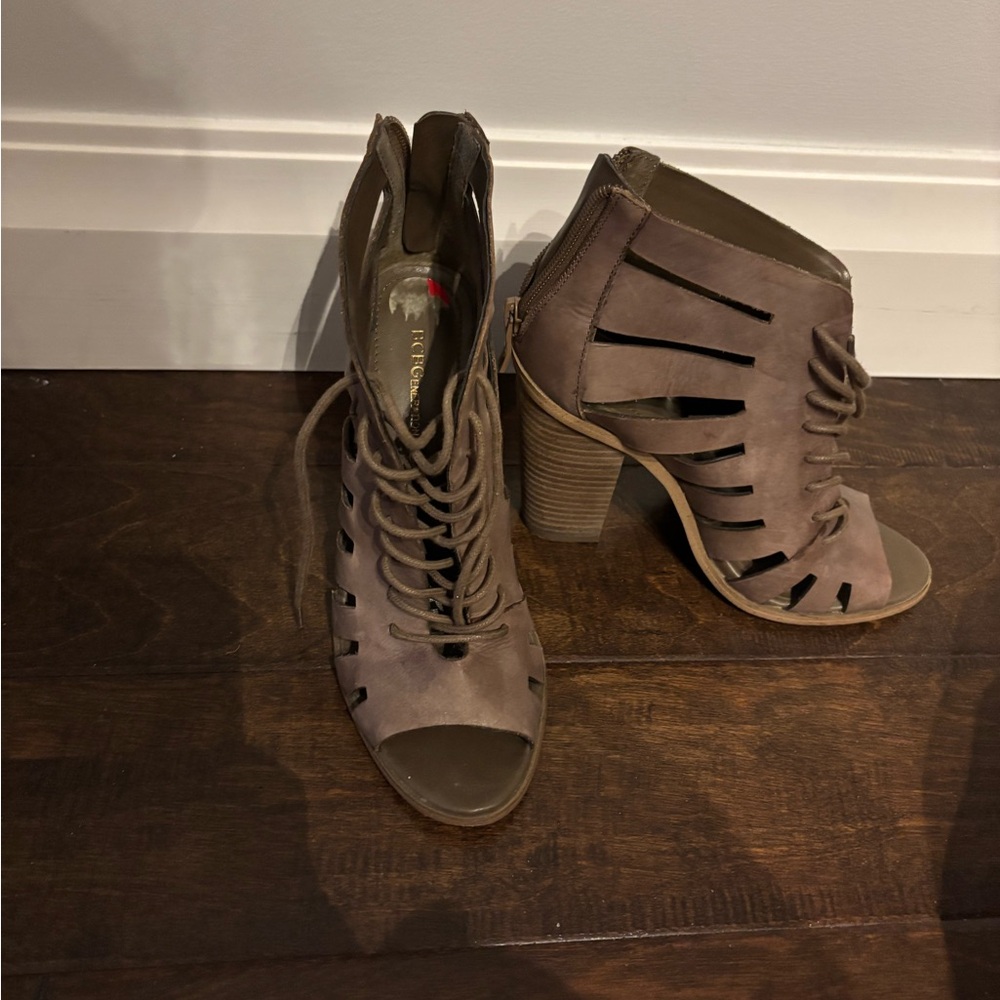 BCBG Taupe Heeled Boots